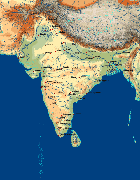 Südasien Karte